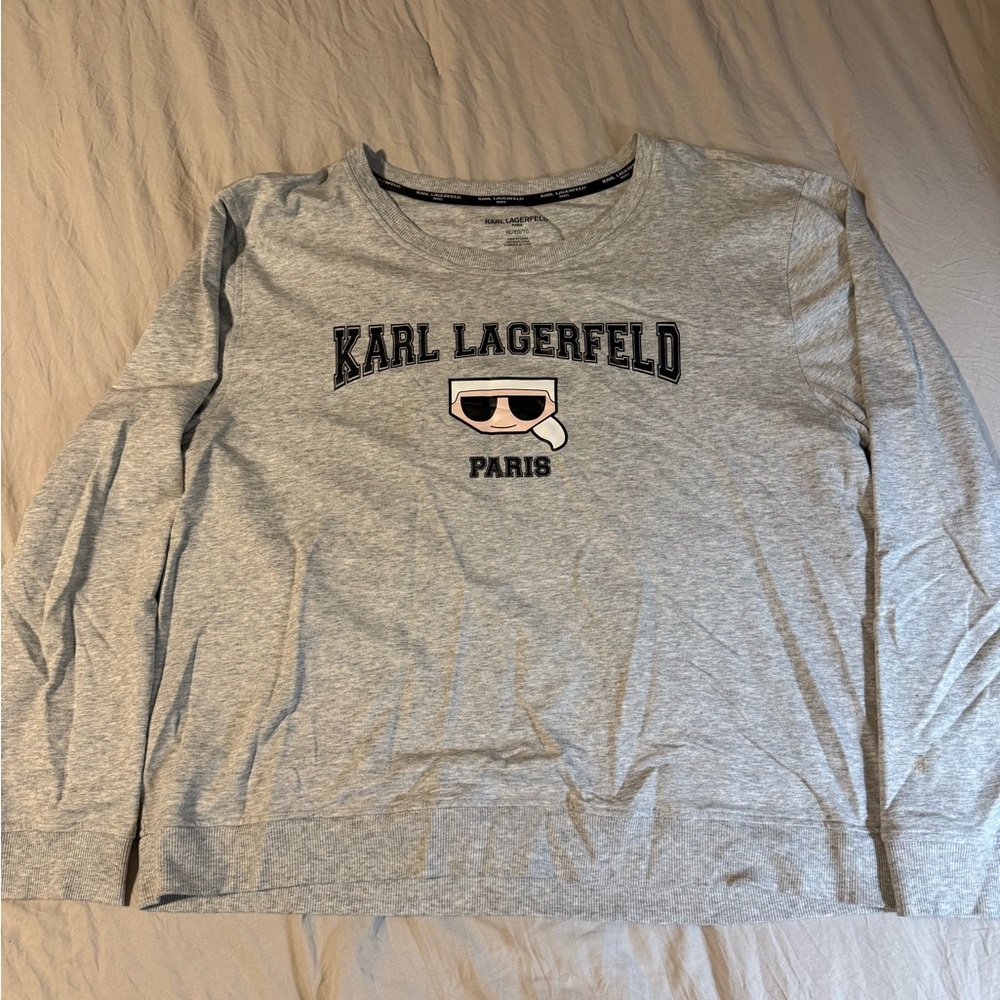 Karl Lagerfeld Gray Long Sleeve Shirt